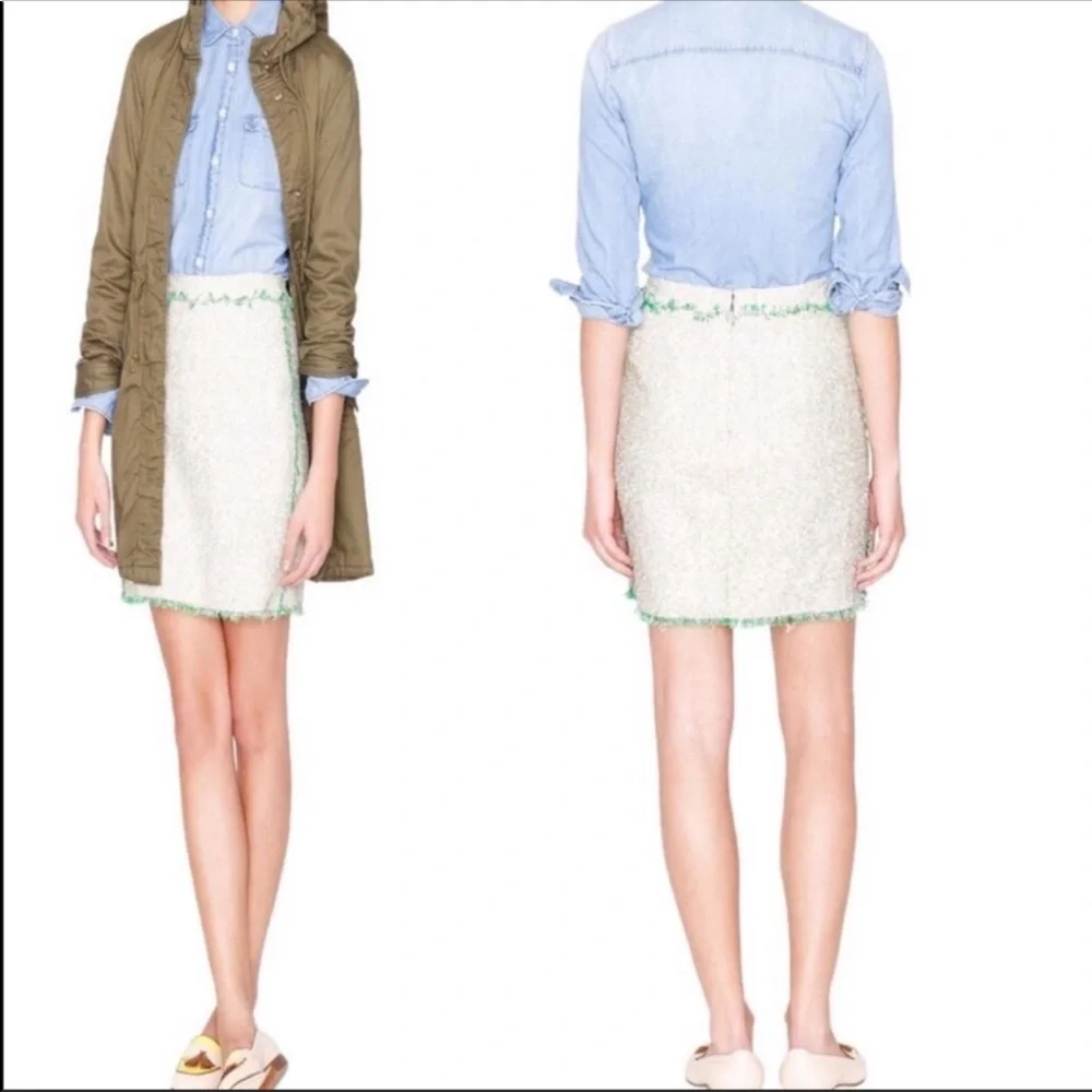 J. Crew glimmer tweed mini skirt